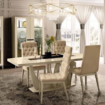 Camel Group Camel Group Platinum Ivory Finish Capitone Dining Chair