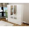 Dream Home Furnishings Regency 4 Door Wardrobe (High Gloss) White