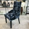 Dream Home Furnishings Venice Premium Crushed Velvet Black Dining Chair