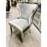 Dream Home Furnishings Valentino HQ Bruhsed Silver Dining Chair