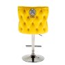 Dream Home Furnishings Valentino Mustard Velvet Bar Stool In Stock