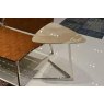 Stone International Italy Stone International Plectrum Triangular Accent Table - Marble top and Polished Steel base