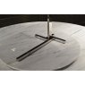 Stone International Flamingo Oval Accent Table Pack Of 3- Marble top and Polished Steel base
