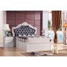 Dream Home Furnishings Francis High Gloss Storage Bed With Crushed Velvet Headboard
