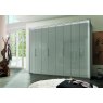 Wiemann German Furniture WIEMANN Monaco2000 8 Door Wardrobe with bi-fold doors in Pebble Grey Glass Finish