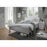 Wiemann German Furniture WIEMANN  Monaco 4000 Bed with Headboard cushion in faux leather pebble  Grey Finish
