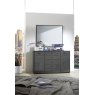 Wiemann German Furniture WIEMANN Tokio Bedside Combination dresser with 5 large pull-outs in Graphite Glass finish 