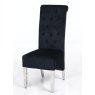Dream Home Furnishings Sofia Black Colour Chrome Leg Lion Knocker Dining Chair