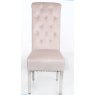 Dream Home Furnishings Sofia Mink Colour Chrome Leg Lion Knocker Dining Chair