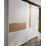 Euro Design Euro Design Levante Sliding Door Wardrobe White With Warm Elm Highlight