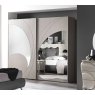 Euro Design Euro Design Fiocco Frassino Grey Adone Sliding Wardrobe With Mirror