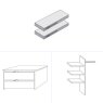 Wiemann German Furniture Interior Accessory Package for Wardrobe Width 300cm