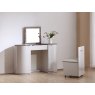 GCL Bedrooms Azzurri Cashmere High Gloss and Havana Oak Vanity Unit With Stool