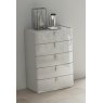 GCL Bedrooms Mila Cashmere High Gloss 5 Drawer Chest