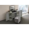 GCL Bedrooms Mila Cashmere High Gloss Vanity Unit With Stool
