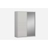GCL Bedrooms Mila Cashmere High Gloss 2 Door Sliding Wardrobe With Mirror