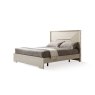 GCL Bedrooms Lucia High Gloss Cream Walnut Bed