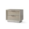 GCL Bedrooms Lucia High Gloss Cream Walnut Night Stand