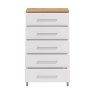 GCL Bedroom Mondego 5 Dawer Tall Wide Chest