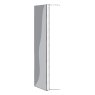 236 cm Height Glass overlay for side panels for sliding-door wardrobes 2 doors White Glass