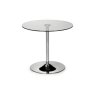 Julian Bowen Julian Bowen Kudos Chrome & Glass Pedestal Table