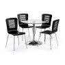 Julian Bowen Julian Bowen Kudos Chrome & Glass Pedestal Table