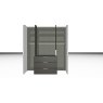 Nolte German Furniture Nolte Mobel - Concept me 220 7520090 - Complete Hinged Door Wardrobe 4 Doors and 3 drawers centered