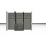 Nolte German Furniture Nolte Mobel - Concept me 220 7530090 - Complete Hinged Door Wardrobe 6 Doors and 3 drawers centered