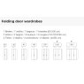 Nolte German Furniture HORIZONT 110 - 8808424 Folding Door wardrobe with 2 doors and 4 Drawers
