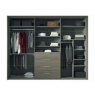 Nolte German Furniture HORIZONT 400 - Combination Open Planning wardrobe with 6 Drawers and Top Cubicles
