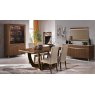 Saltarelli Mobili Saltarelli Emozioni Walnut 3 Door Console With Marble Top and Wooden Drawers