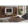 Saltarelli Emozioni Walnut TV Support Base With Marble Top
