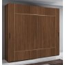 Saltarelli Emozioni Walnut 2 Door Wardrobe With Wood Bands Saltarelli Emozioni Walnut 2 Door Wardrobe With Wood Bands
