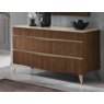 Saltarelli Mobili Saltarelli Emozioni Walnut Dressing Table With Marble Top and Wooden Drawers
