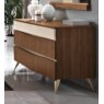 Saltarelli Mobili Saltarelli Emozioni Walnut Dressing Table With Wooden Top and Upholstered Drawer