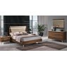 Saltarelli Mobili Saltarelli Emozioni Walnut Night Stand With Marble Top and Wooden Drawers