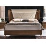 Saltarelli Mobili Saltarelli Emozioni Walnut Bed With Upholstered Headboard, Sides and Footboard in Wood
