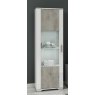 San Martino Italy San Martino Dylan 1 Door Glass Cabinet With LED Lights