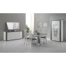 San Martino New Ascot 2 Door Sideboard with 3 Drawers in White and Grey High Gloss