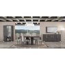Status SRL Italy Status Sarah Grey Birch Dining Table With Six Chairs