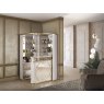 Accadueo H2O H2O Design Aurora Beige Radica-Gold Mirror Bar Unit