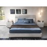 Status SRL Italy Status Mia Silver Bed With Wooden Headboard
