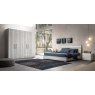 Status SRL Italy Status Mia Silver Bed With Wooden Headboard