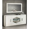 Accadueo H2O H2O Design Margot White-Silver 4 Door Sideboard With Led Lights