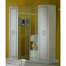 Ben Company Ben Company New Serena White & Silver Bed Room Group with 4 Door Wardrobe