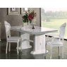Ben Company Ben Company New Venus White & Silver Ext- Dining Table