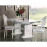 Ben Company Ben Company New Venus White & Silver Giglio Arm Chair