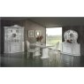 Ben Company Ben Company New Venus White & Silver Dining Set with Rectangular Table
