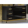 Ben Company Ben Company Elegance Black & Gold 3 Drawer Dresser