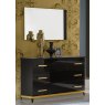 Ben Company Ben Company Elegance Black & Gold 3 Drawer Dresser